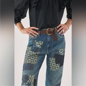 Pilcro The Borrowed Patchwork Boyfriend Jeans size 30